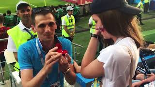 Парень сделал предложение своей девушке на ЧМ по футболу 2018