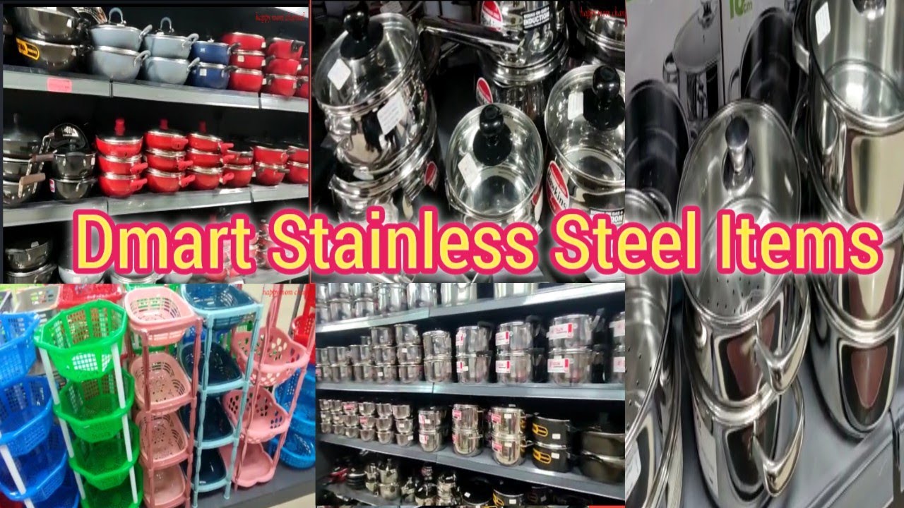 Dmart Stainless Steel Items //Dmart Steel /Nonstick Cookware //Kitchen