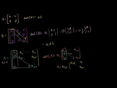 Video: Yuxarı üçbucaqlı matris üçün düstur?