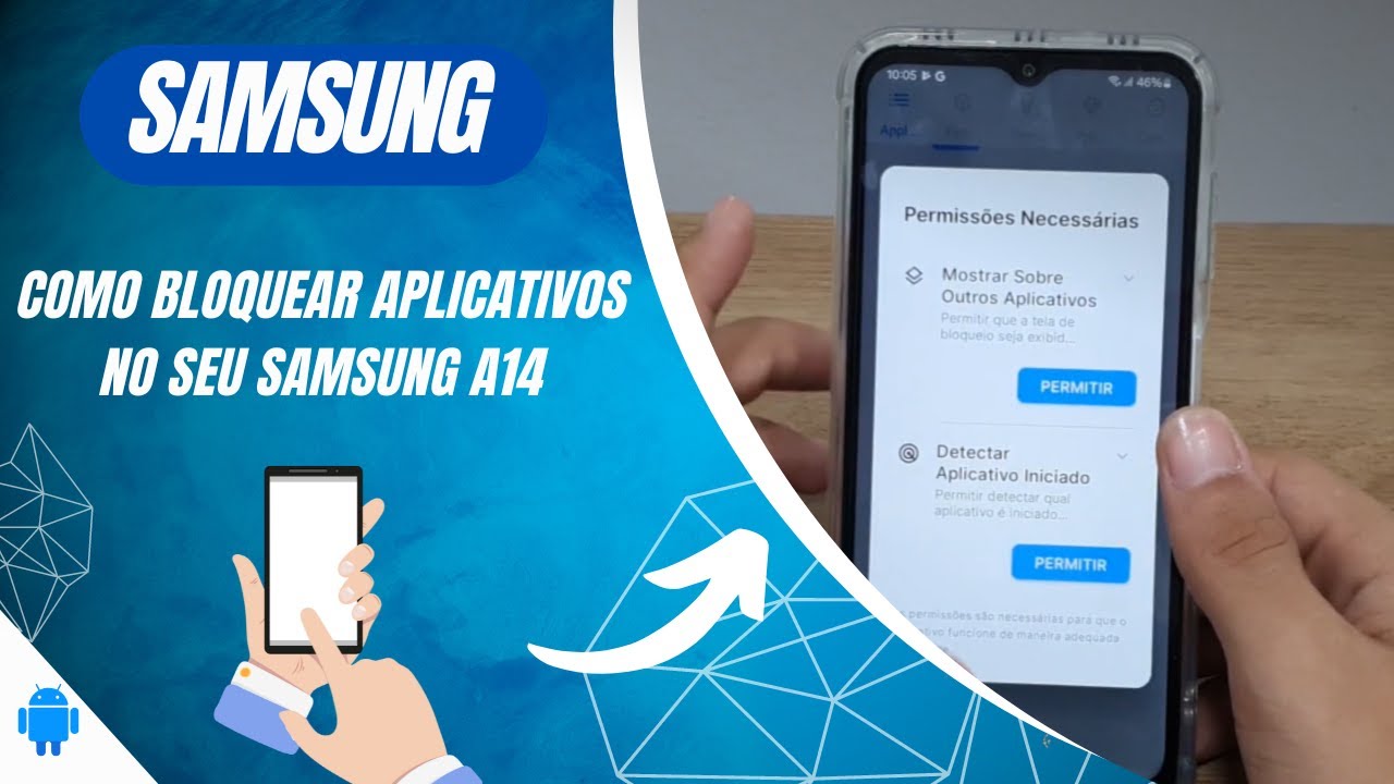 Como bloquear aplicativos no seu Samsung A14 - Passo a passo - YouTube