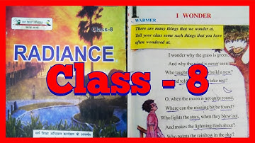 Bihar board class... 8...English.. Radiance ... Chapter... 1...I wonder....english to hindi meaning