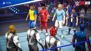 WWE 2K23 Team Football, vs Team Avengers, | 8 Man Tag Team Ladder Match | 4K