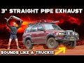 MY 4WD SOUNDS LIKE A TRUCK! 3 INCH STRAIGHT PIPED 1HDT LANDCRUISER - best sounding 4wd