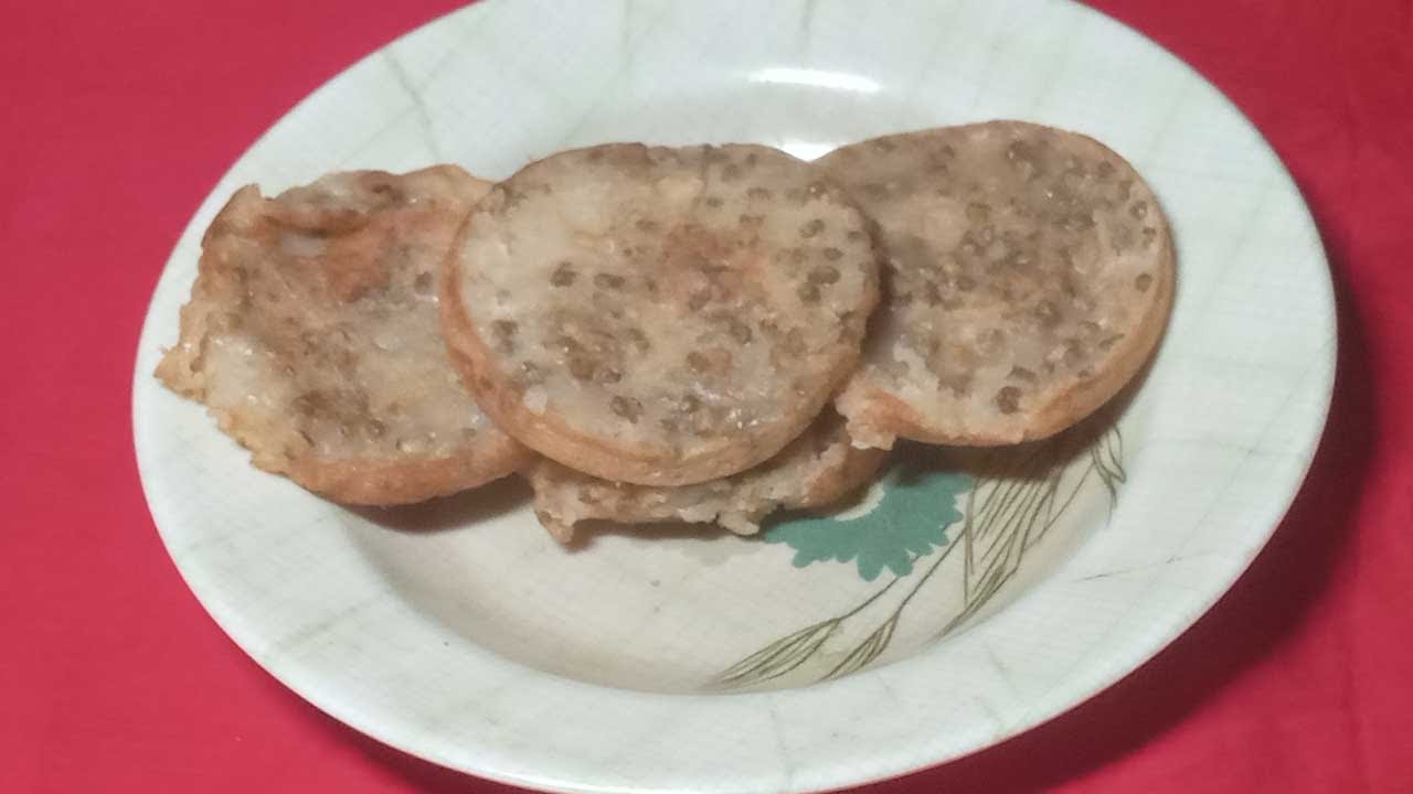 Mung Beans Jaggery Rice Flour Pancake/Dinner Recipes/Beans Recipe