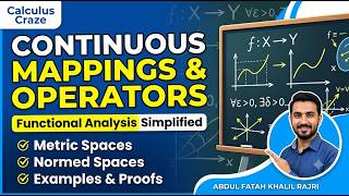 Continuous Mappings, Functions, and Operators in Functional Analysis | Metric & Normed Spaces