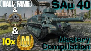 WOT Blitz SAu 40  Record Damage, Raseiniai Battle & 10 Mastery Compilation screenshot 1