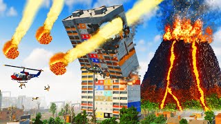Realistic Volcano Eruption Destruction with Ragdolls 😱 Teardown screenshot 5