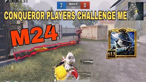 All Seasons Conqueror Player Challenge me in tdm 🥶 || M24 1v1 hardest match ever 🤯