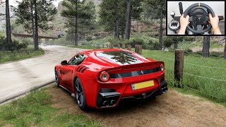 Ferrari F12 TDF - Forza Horizon 5 | Steering Wheel Gameplay screenshot 2