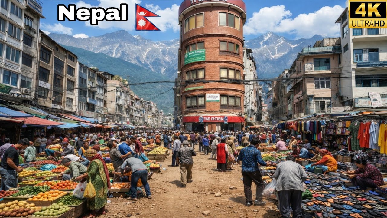 This is Kathmandu city of Nepal - 4K City Lifestyle in Nepal.