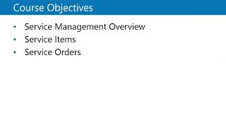 Dynamics NAV - Service Management - Course Introduction