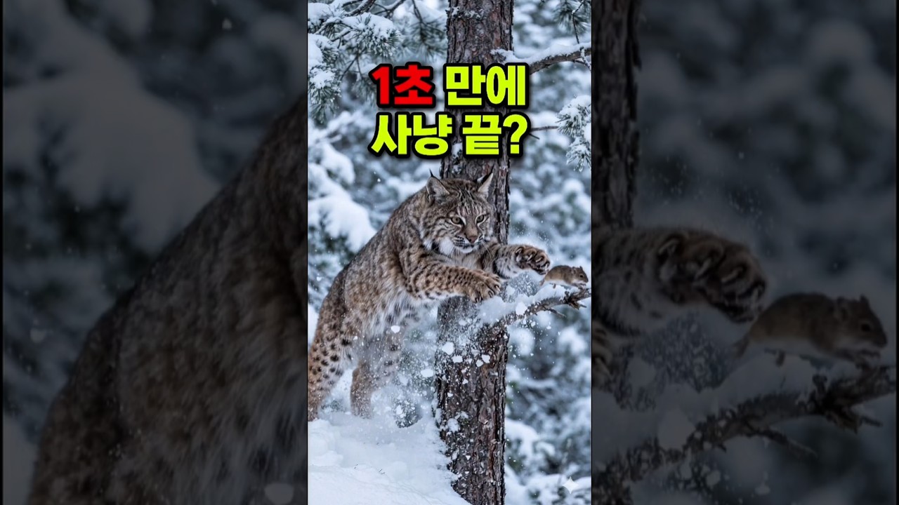 나무 위 사냥감을 포착한 순간! 밥캣은 어떻게 먹잇감을 잡을까? Blink and You'll Miss It: A Bobcat's Perfect Strike