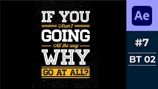 After Effect Tutorial | Lesson 7: Using Mask Shapes for Basic Typo Animation