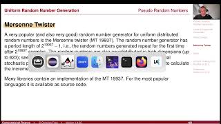 Lecture 2024-1 Session 12: Numerical Methods: Random Number Generation (1/5): Pseudo RNG