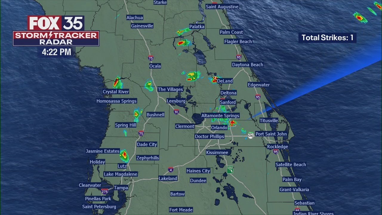 LIVE: Tracking scattered showers across Central Florida - YouTube