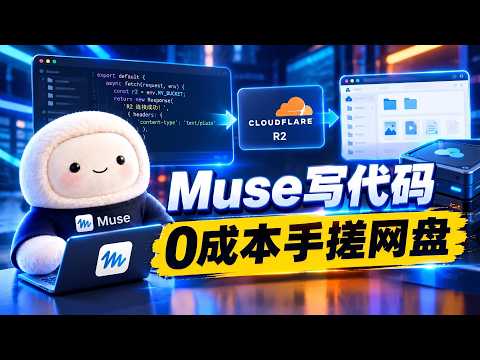 别被AI骗了！实测Meta Muse写代码能力：手搓Cloudflare网盘真的行吗？