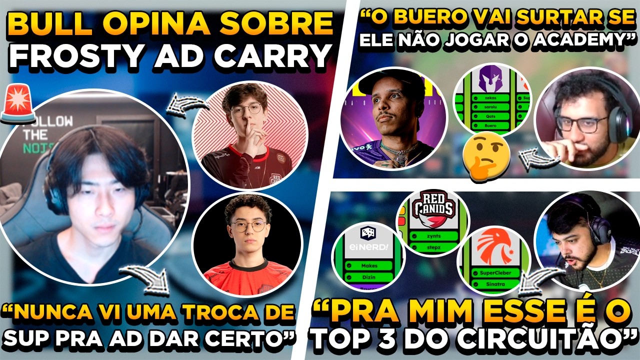 🚨 BOMBA ! RED JÁ MUDOU A BOT LANE ? STREAMERS OPINAM MUDANÇAS KEYD ! VOVÔ ELEGE TOP 3 CIRCUITÃO