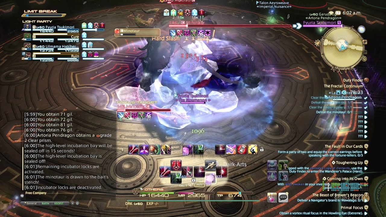 FFXIV Heavensward Gameplay 65 Dark Knight Fractal