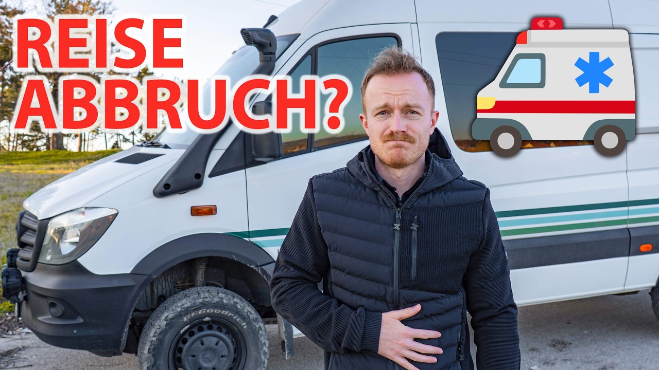 REISEABBRUCH am 2. Tag 😳 | Statt Richtung Süden plötzlich ins KRANKENHAUS 🚑 | Vanlife Doku