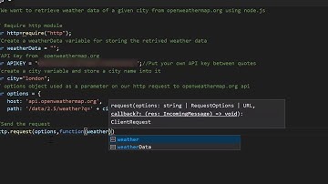Retrieve weather data from openweathermap.org api using node js