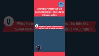 What American rock band is known for hits like "Sweet Child o' Mine"...? #shorts #funquiz #music