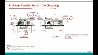 Drum Feeder Assembly Drawing | Mechanical Drawings of Drum Feeder Assembly
