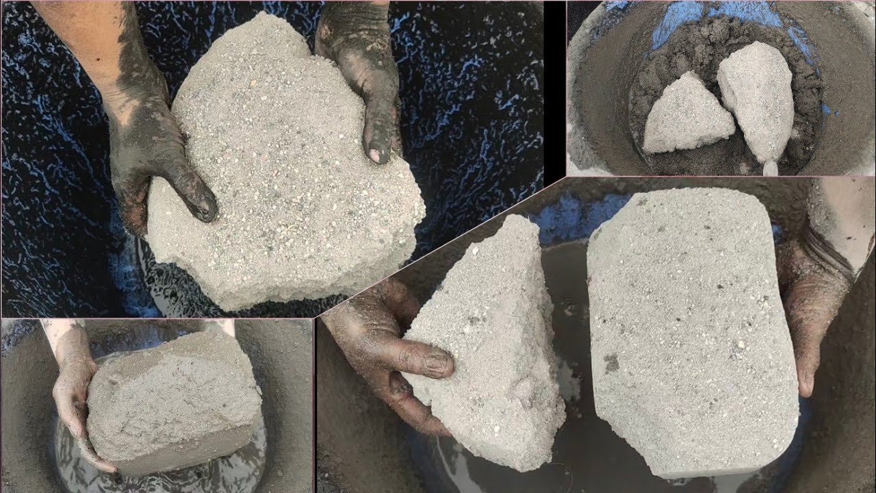 💯 Satisfaction Messy crumbling huge chunks shapes Smokey charcoal sand dry/water crumbling  Asasmr