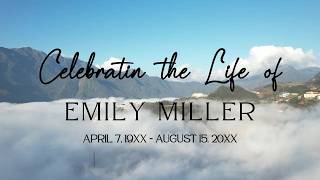 Funeral Slideshow Template Canva | 100 Slide Memorial Video Celebration of Life