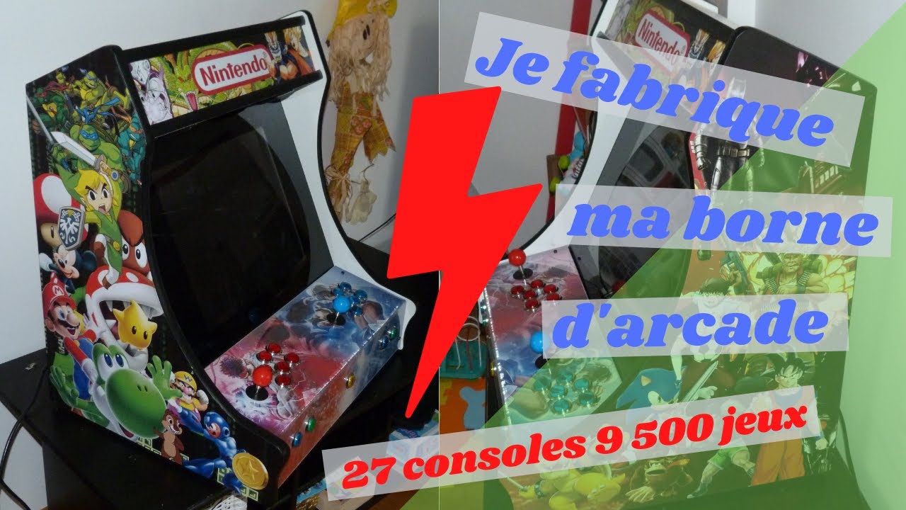 Borne d'arcade bar top 27 consoles 9 500 jeux