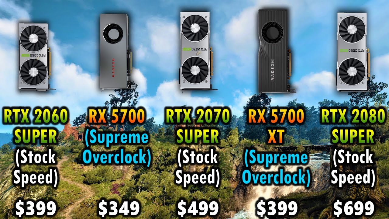 halvt Kapel Offentliggørelse RTX 2060 SUPER vs RX 5700 OC vs RTX 2070 SUPER vs RX 5700 XT OC vs RTX 2080  SUPER | Tested 10 Games - YouTube