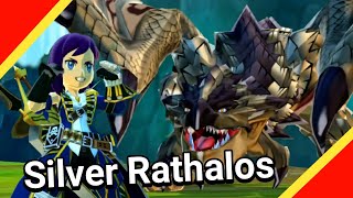 DEFEAT AND GET SILVER RATHALOS MONSTER HUNTER STORIES ANDROID GAMEPLAY