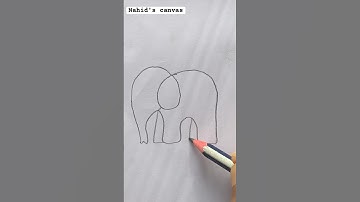 Cute Baby Elephant drawing | Draw an elephant using nn #art #shorts #elephant #drawing #satisfying
