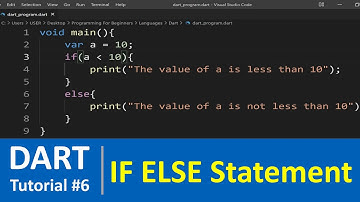 Dart Tutorial #6 - Conditional if else statement in Dart Programming