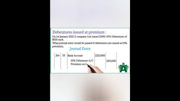 Debentures issued at premium