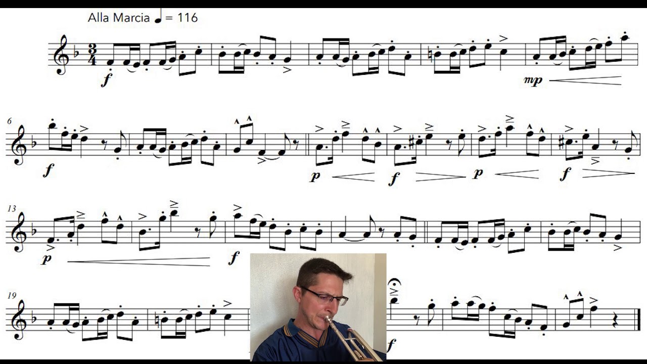 GMEA All State Band Trumpet Etude Concert Band Alla Marcia 20192020