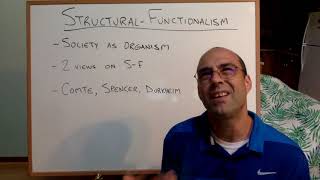 Theory week 7 video 1:  Introduction to Structural Functionalism