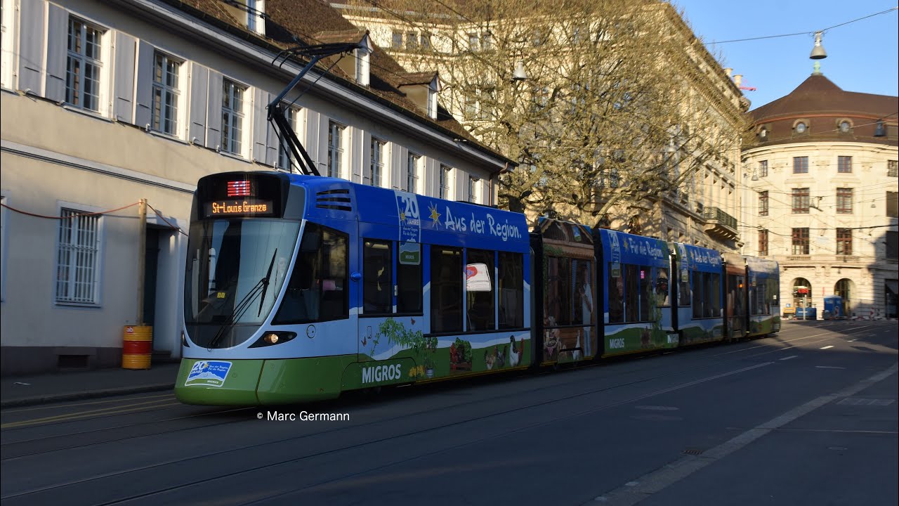 Tramway et bus BVB/BLT Basel [Suisse] le 06.avril.2021