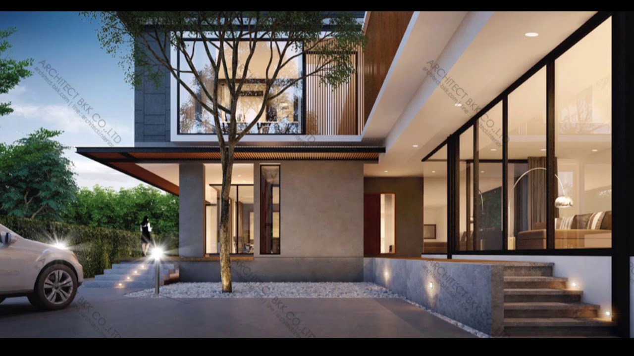 [Portfolio]| ผลงานออกแบบ บ้านสองชั้น 800 ตร.ม. Modern Tropical Style |  บางขุนเทียน กทม.