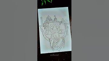 Jagannath Ji Outline 🌺easy drawing with pencil#shorts #sketch #jagannath#shortsfeed#ytshorts