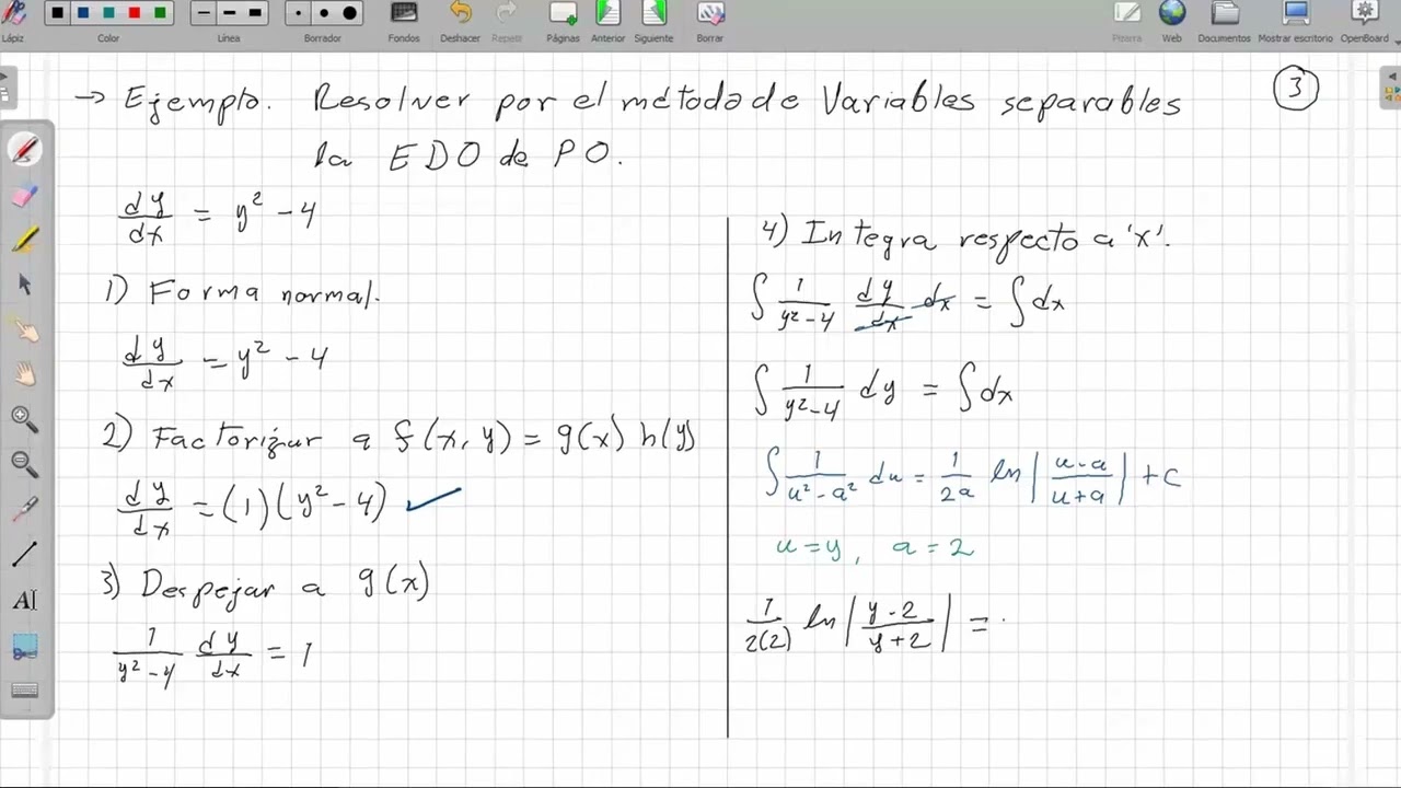 #ejercicio de #variableseparable #ecuacionesdiferenciales