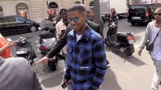 Exclusive : Kid Cudi Arriving At Avenue Restaurant In Paris