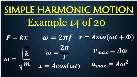 How to Solve S.H.M problems in physics - Example 14 of 20