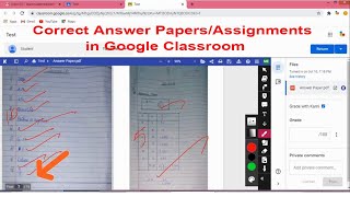 How to Correct Papers in Google Classroom using Kami Extension with Red Pen | laptop