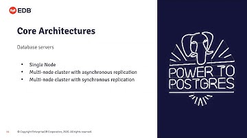 An overview of reference architectures for Postgres