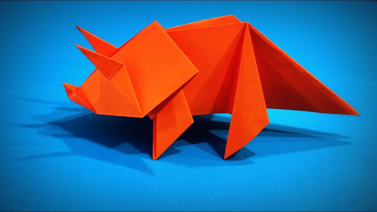 Origami Dinosaur | How to Make a Paper Dinosaur Triceratops DIY | Easy  Origami ART | Paper Crafts - YouTube