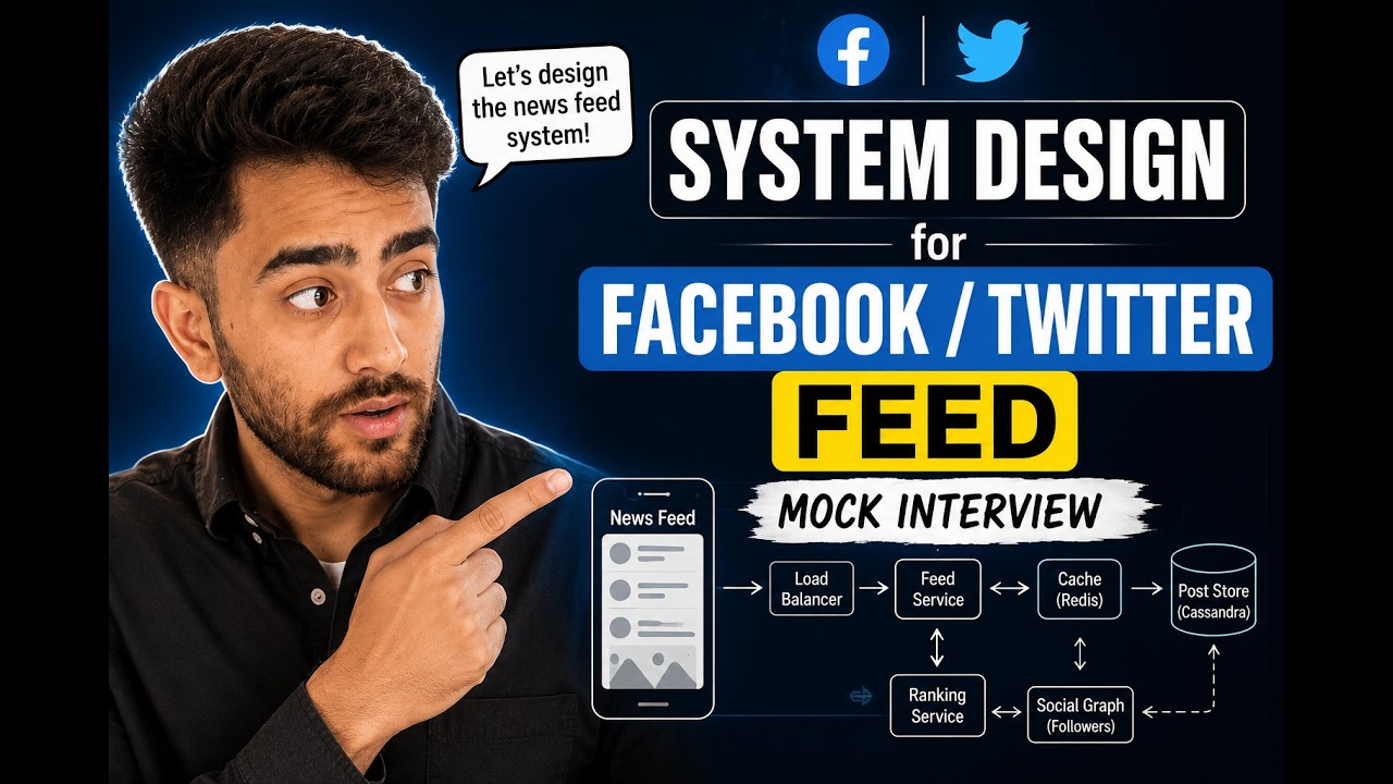 A system design interview in progress — the whiteboard and the interviewer panel