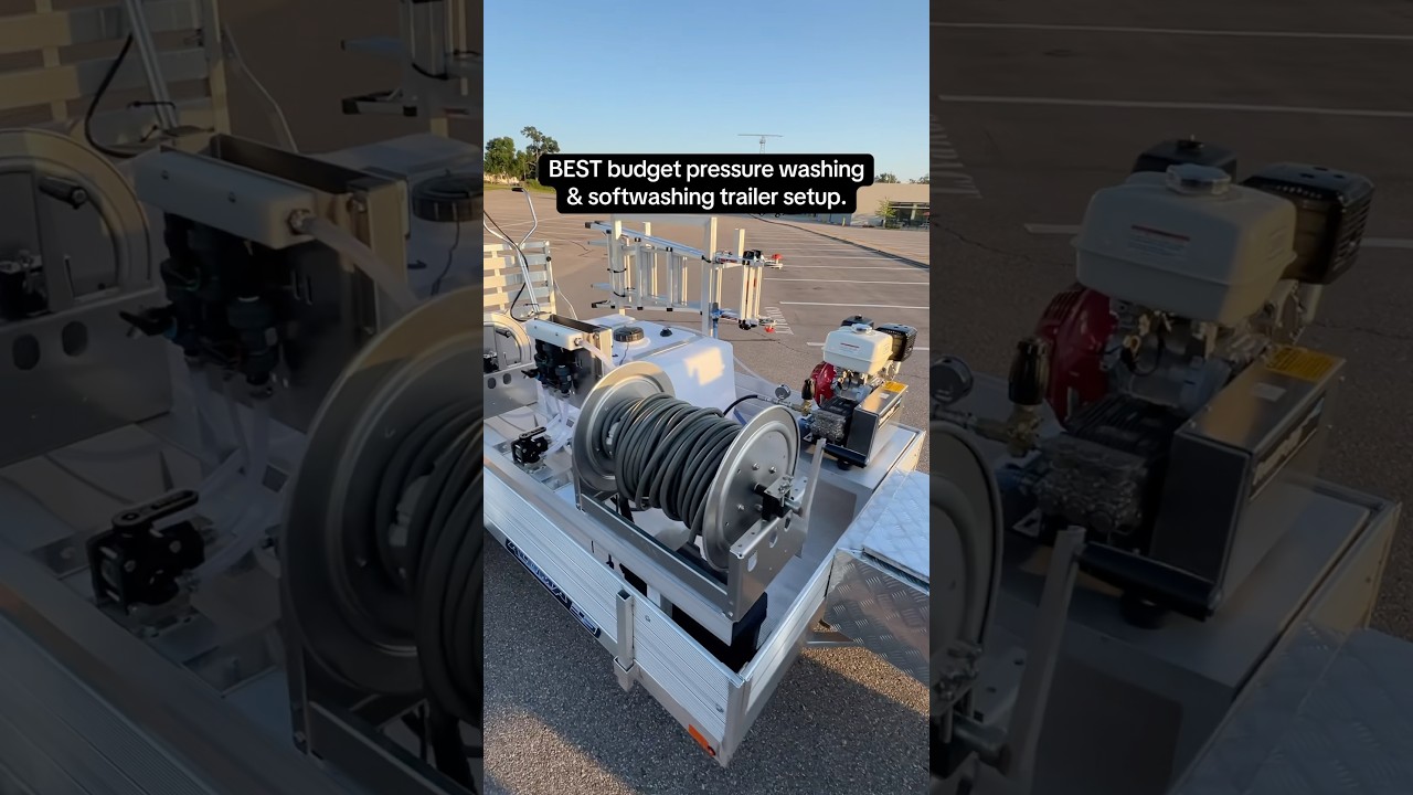 BEST budget pressure washing and softwashing trailer. 