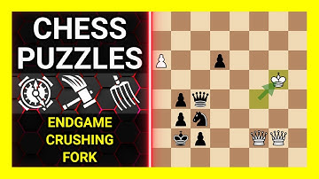 Chess Puzzles to Practice. Themes: Endgame, Crushing, Fork. Learn Chess