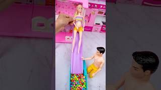 Satisfying Unboxing Barbie Doll &amp; Dreamhouse Set Toys, ASMR Video #shorts