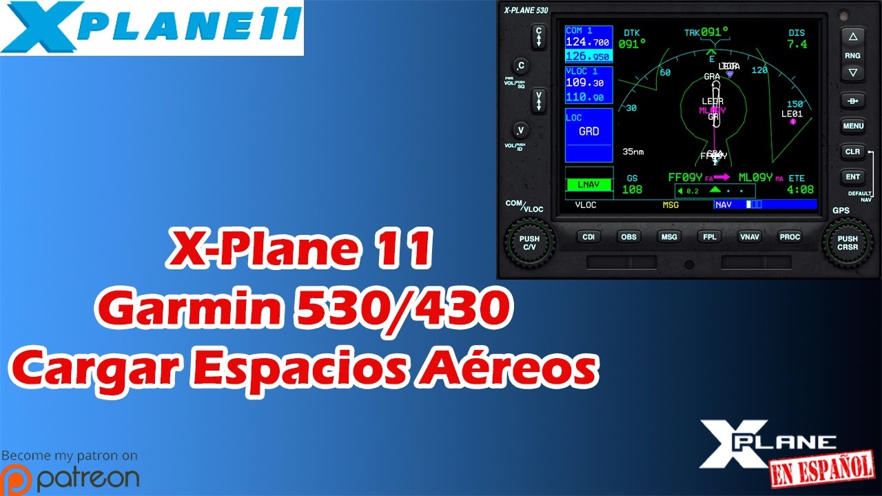 X-Plane 11 - Addons y Plugins - Garmin 530/430 cargar espacios aéreos ...